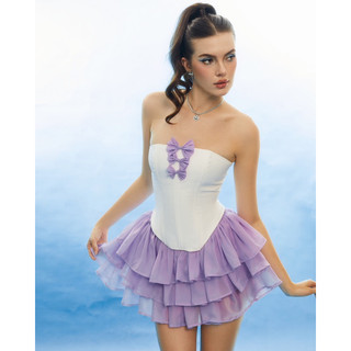 Purple sky set ~ áo corset chân váy