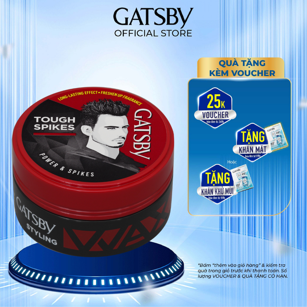 Wax Tạo Kiểu Tóc GATSBY STYLING WAX POWER & SPIKES 25g