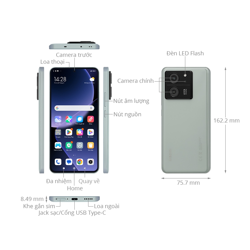 Điện thoại Xiaomi 13T Pro - Hàng Chính Hãng, mới 100%, Bảo hành 18 tháng