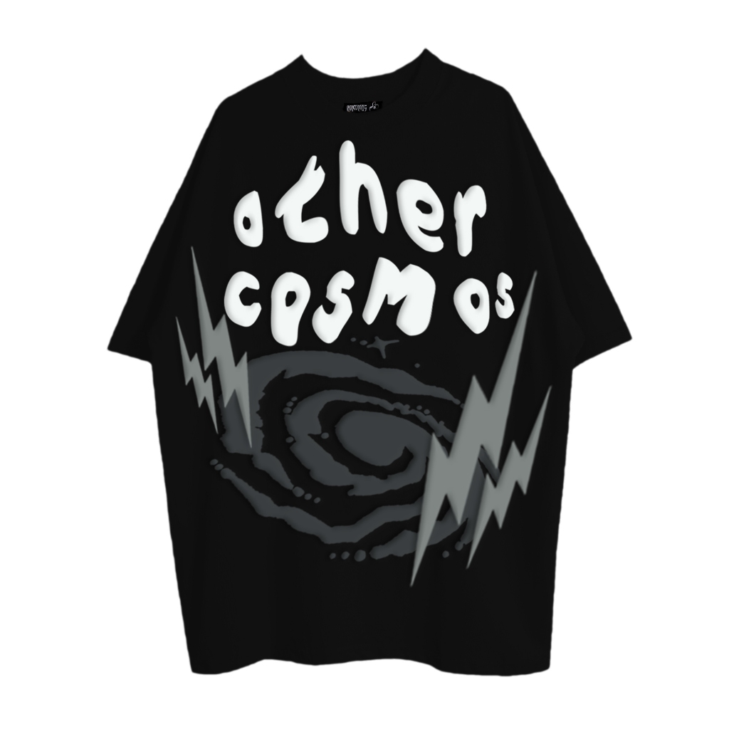 Áo thun UNISEX RIDICULOUS - OTHER COSMOS KREAM-BLACK, vải thun 2 chiều 99% cotton 250gsm
