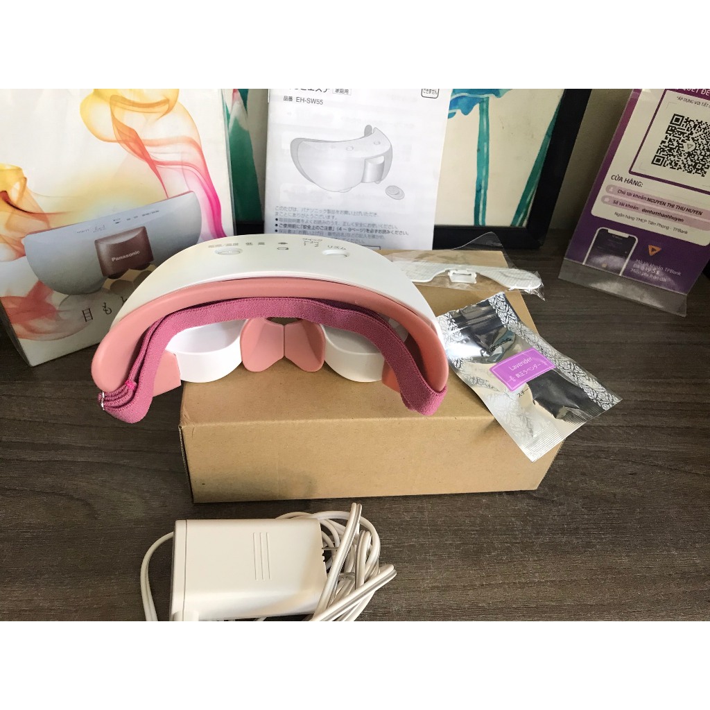 Máy massage mắt  Panasonic EH-SW55 màu hồng nội địa Nhật full hộp mới 100%