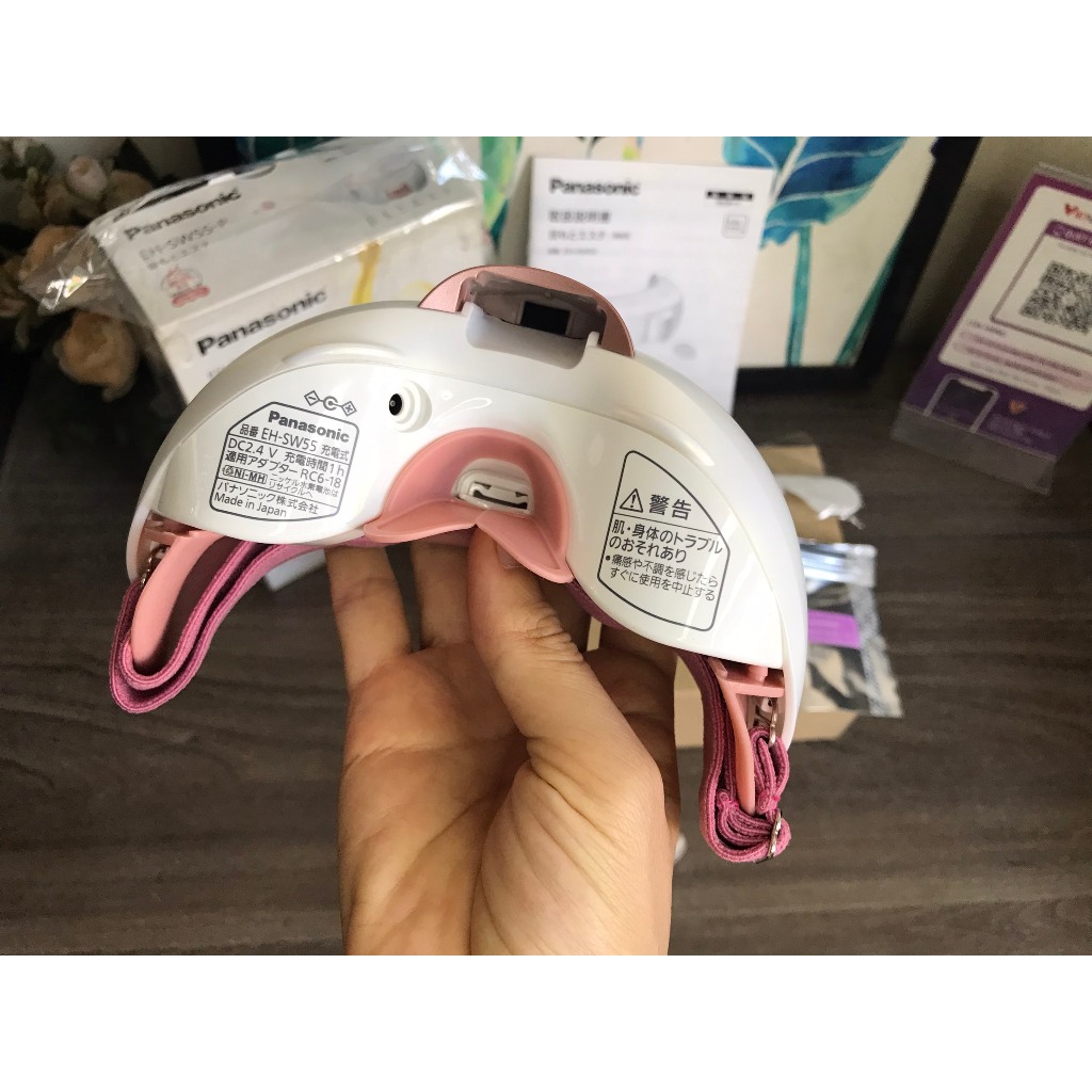 Máy massage mắt  Panasonic EH-SW55 màu hồng nội địa Nhật full hộp mới 100%