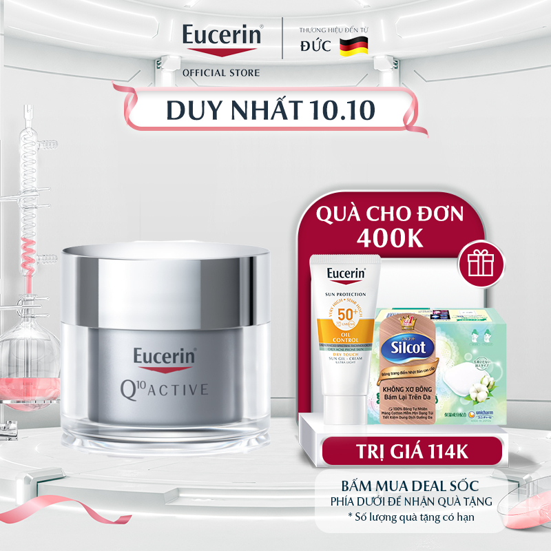 Kem dưỡng da ban đêm giảm nếp nhăn Eucerin Q10 Active Night Care 50ml