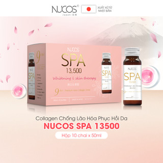 Collagen thủy phân NUCOS Spa 13.500 phục hồi làn da, ngừa lão hóa, giảm nếp nhăn hộp 10 chai x 50ml