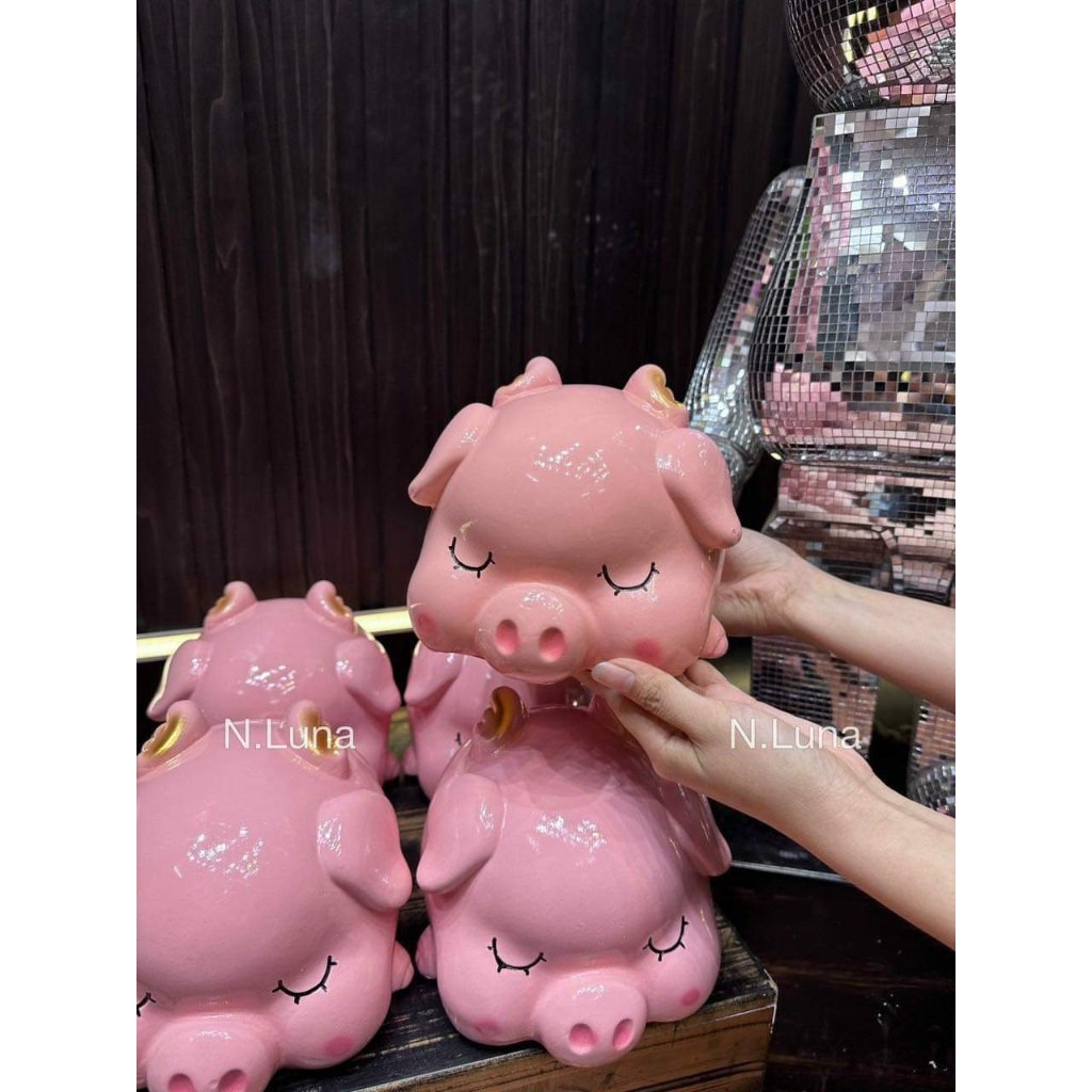 Lợn Đất Hồng Tiết Kiệm - Heo Đất Cánh Tiên Siêu Hot - Chú Heo Đất Đáng Yêu