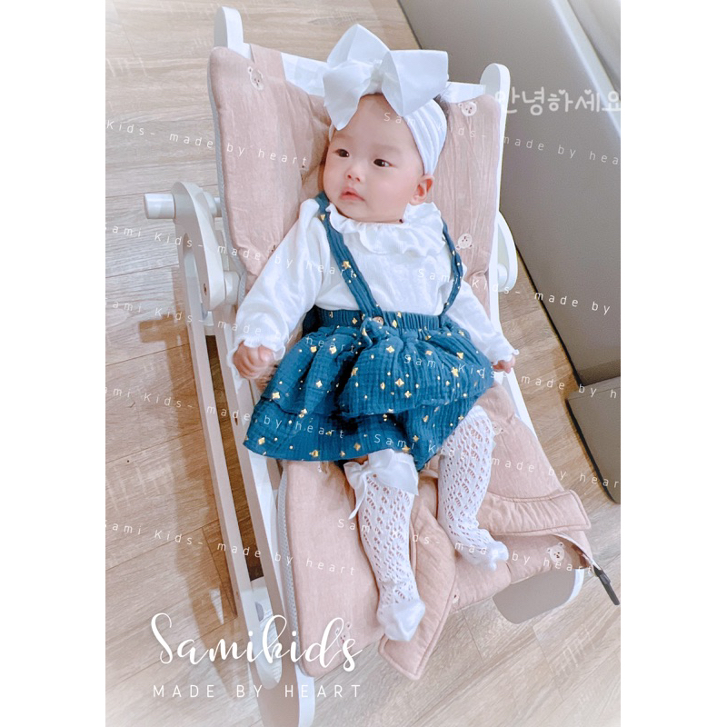 Áo dài tay cổ sen bèo cho bé gái xô Muslin mềm mại nhẹ nhàng