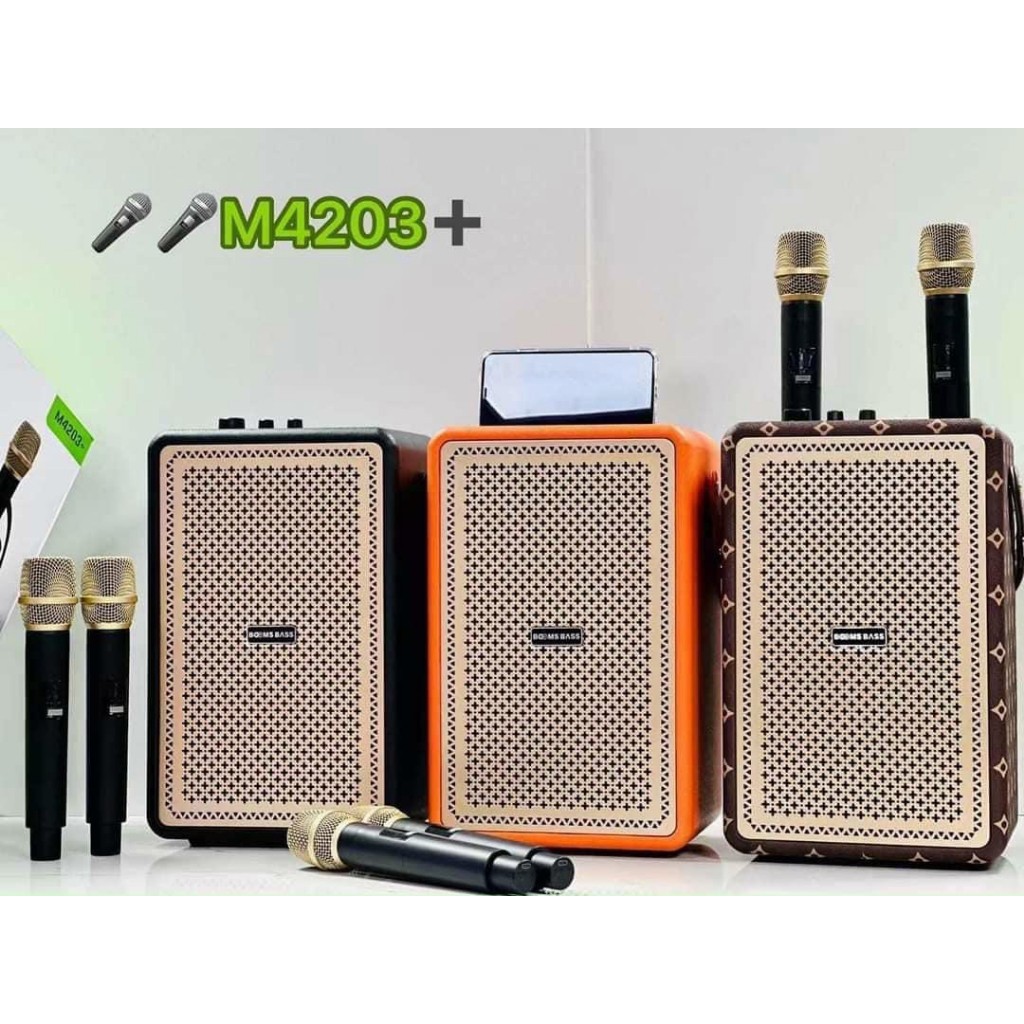 Loa Bluetooth karaoke M4203 Output 100W Bass mạnh treble rời âm thanh đỉnh cao