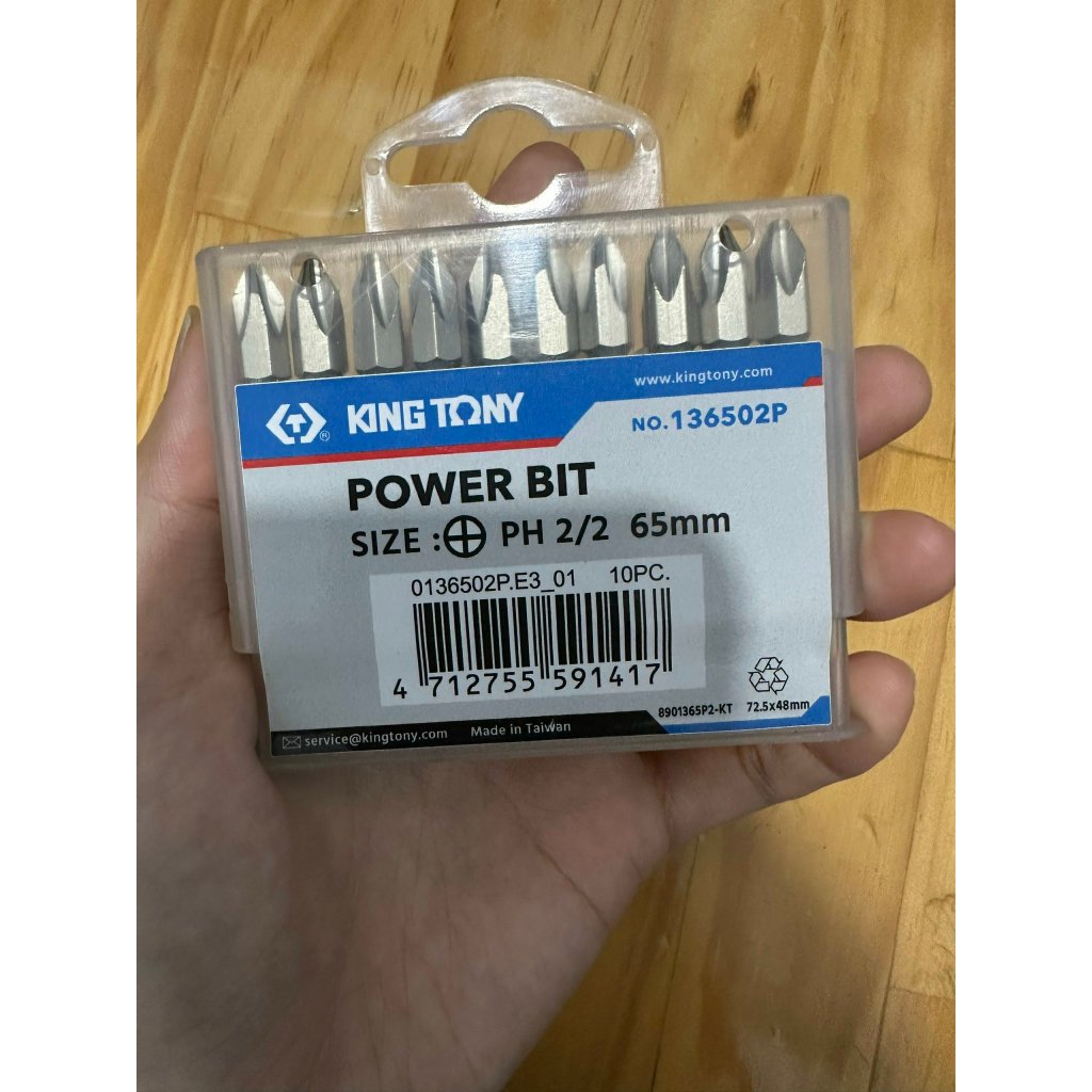 Mũi Bắn Vít Hai Đầu Bake | Mũi vít đầu bake 4 cạnh Kingtony dài 65mm (Bán lẻ)