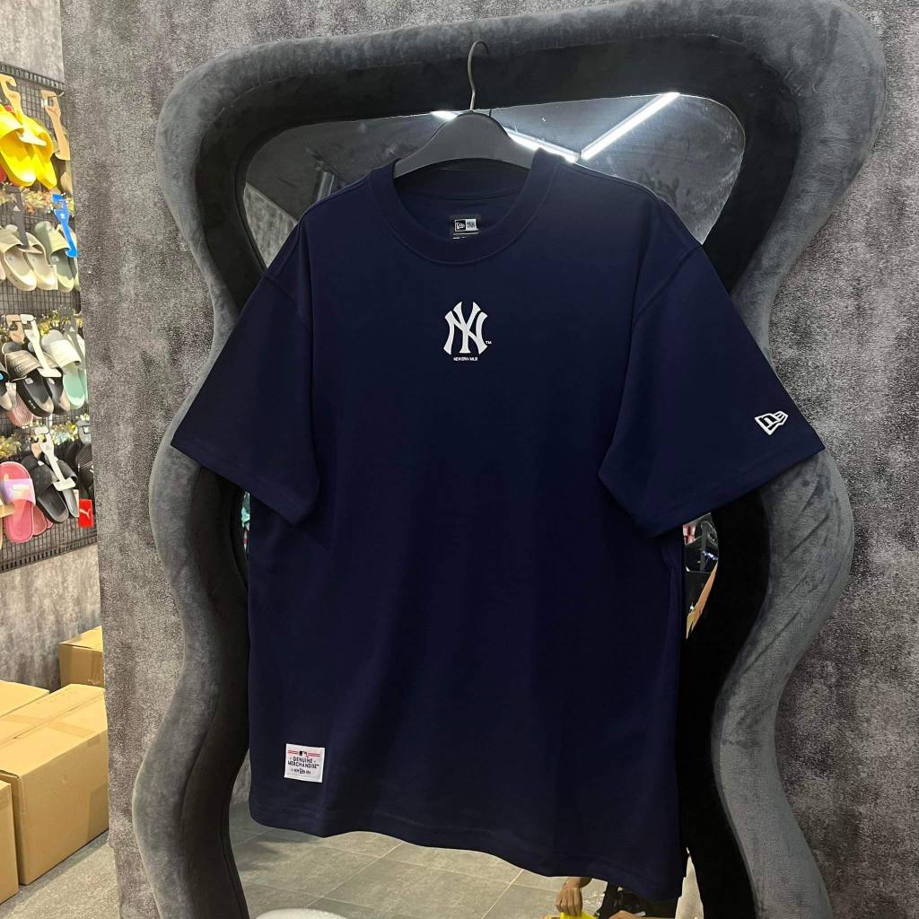 Áo Thun Chính Hãng New Era NEW YORK YANKEES MLB 3D NAVY Shop Xám Store