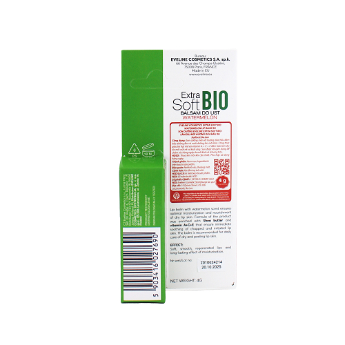 Son dưỡng Eveline Extrasoft Bio làm dịu môi hương dưa hấu 4g