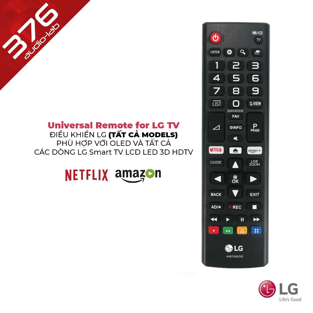 [LOẠI XỊN] REMOTE Điều Khiển TV LG SMART NGẮN 2018 NETFLIX-AMAZON