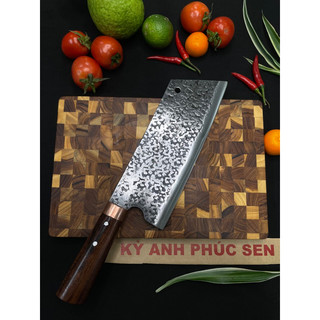 Dao phúc sen- dao bếp chặt gà vịt cán gỗ cẩm chỉ
