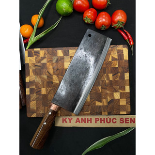 Dao phúc sen- dao chặt gà vịt cán gỗ cẩm chỉ. kỳ anh dao phúc sen