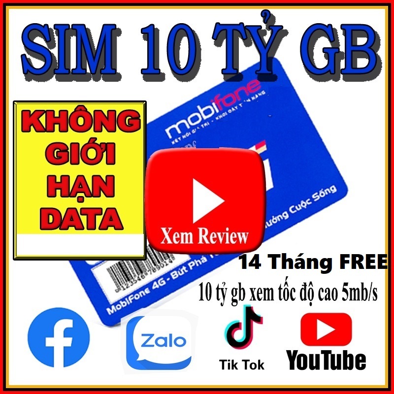 Sim Data Chuyên Vào Mạng 1 Tỷ G - Sim Mobi Local 12A50S Có 30GB Tốc Độ Cao 1 Tháng Không Giới Hạn 5mb Gọi Free