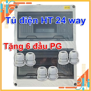 Tủ điện nhựa chống nước 24 WAY 24 module Hộp điện lắp nổi hệ thống điện mặt trời solar hybrid HL 24 WAY