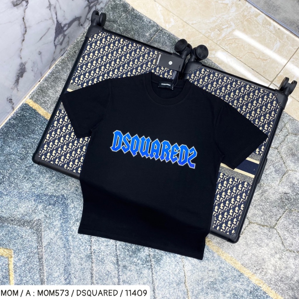 Áo thun nam nữ ĐS-Q2 chữ xanh siêu phẩm 2023 - áo phông cao cấp cotton