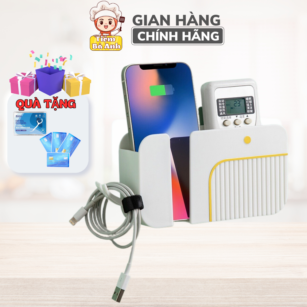 Khay Dán Tường Để Điện Thoại, Điều Khiển Cao Cấp Mẫu Mới