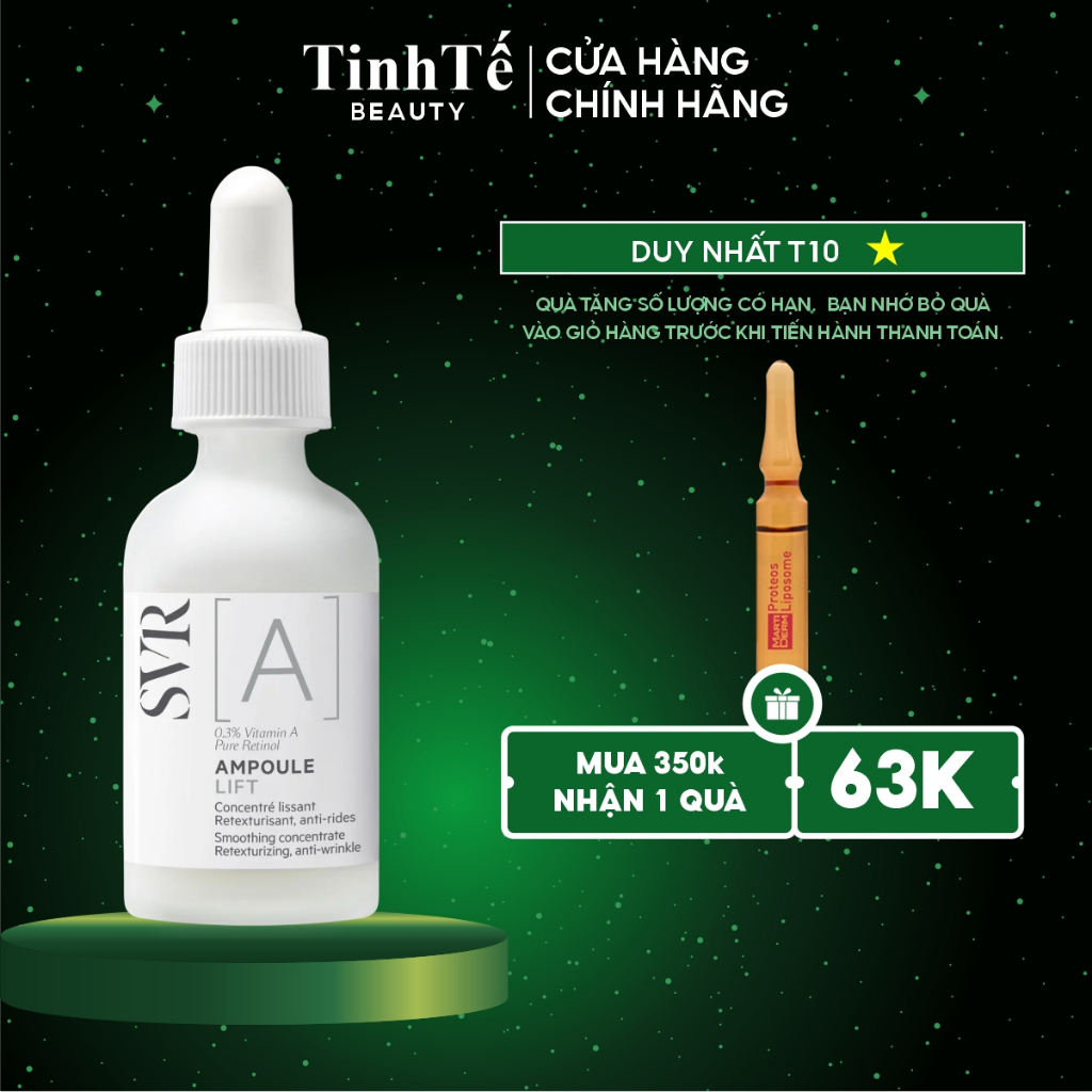 Tinh chất cho da lão hóa, da không đều màu Vitamine A RETINOL 0.3 SVR [A] Ampoule Lift 30ml