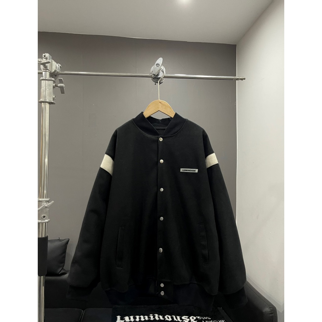 ÁO BOMBER DẠ ĐEN TAG LUMIHOUSE C113