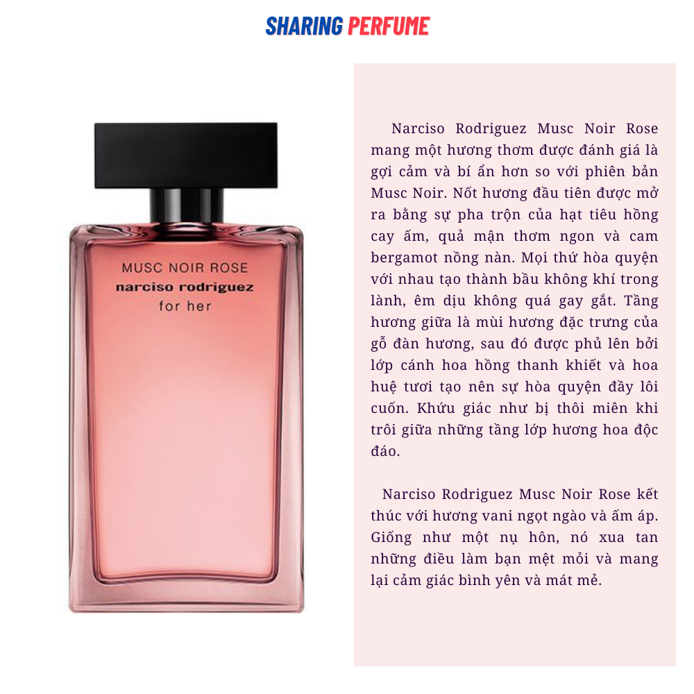 💥Sharingperfume - Nước hoa Narsico Rodriguez Musc noir rose