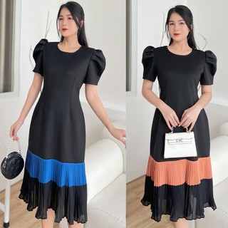 [HCM] Đầm suôn phối dập li MS09  - Lady Fashion