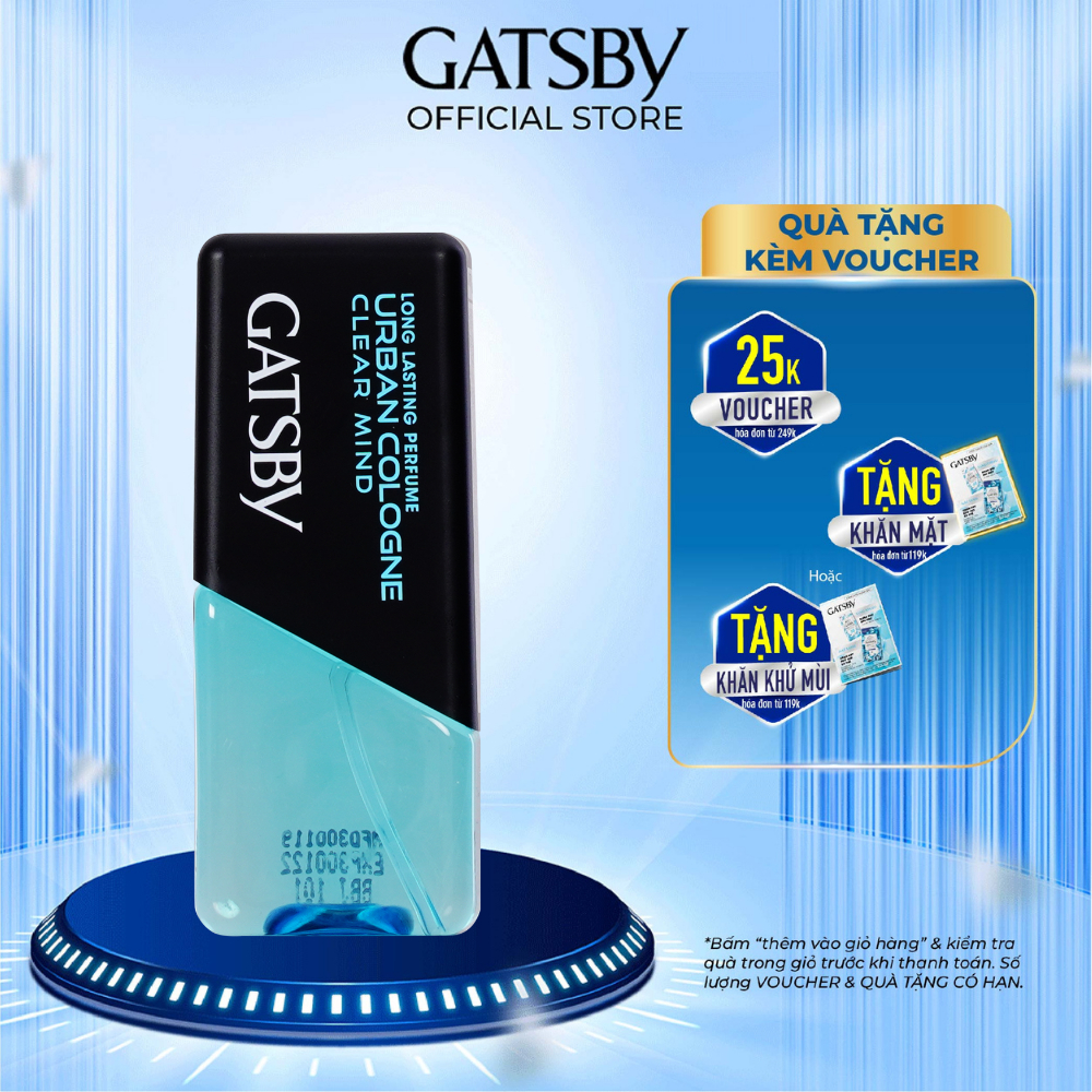 Nước Hoa GATSBY Urban Cologne Clear Mind 60ml