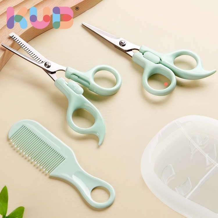 Kéo cắt tóc cho bé KUB chống gỉ kèm lược dụng cụ cắt tóc cho bé máy cắt tóc cho bé máy cạo tóc cho bé dụng cụ cắt tóc