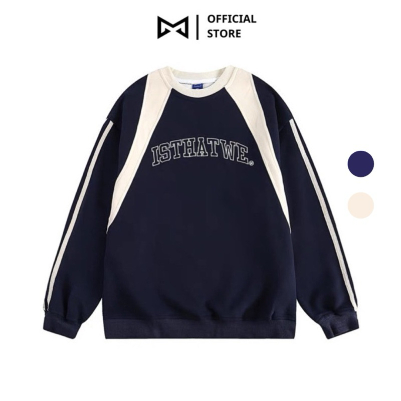 Áo Nỉ Sweater Retro Hàn Quốc phối sọc tay nam nữ form rộng unisex, áo phông dài tay nam nữ phong cách Ulzzang