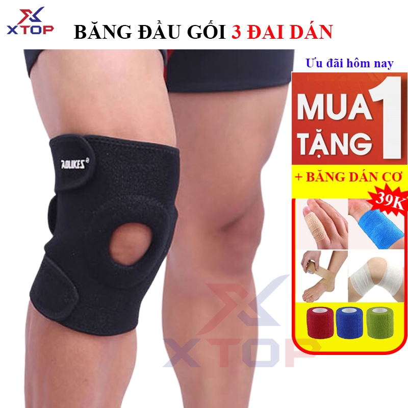 Băng gối thể thao Aolikes, Bó gối bảo vệ khớp gối khi bóng chuyền, bóng đá, chạy bộ Aolikes 7616