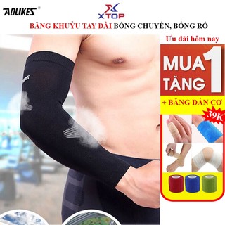 Băng Khuỷu Tay bóng chuyền, cầu lông, Đôi Băng bảo vệ tay chính hãng Aolikes 7146