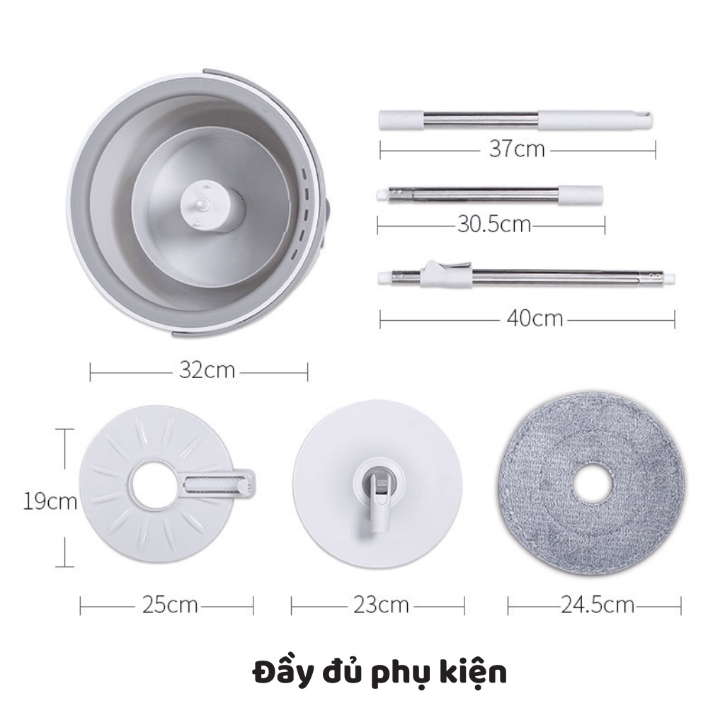 Bộ cây lau nhà tách nước bẩn K9 hiện đại thông minh ,Cây lau nhà tách nước bẩn thông minh tặng kèm 2 bông lau