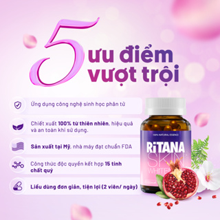 Mua 2 tính tiền 1 RiTANA 60 viên trắng da, mờ nám