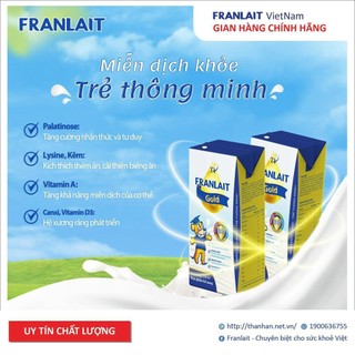 Sữa bột pha sẵn Franlait Gold 110ml cho trẻ từ 1 tuổi trở nên. Thùng 48 hộp,