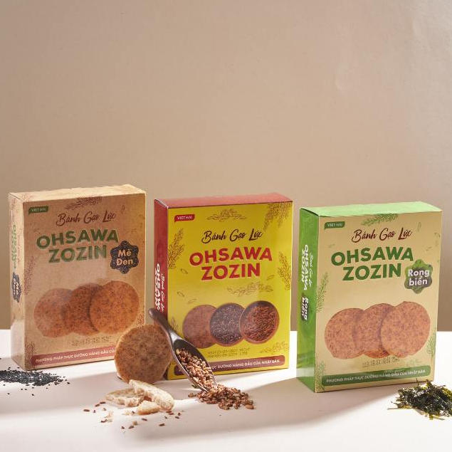 Combo 6 bánh gạo lứt OHSAWA ZOZIN các vị