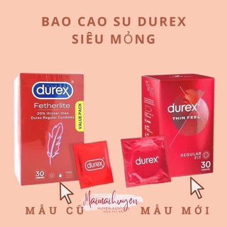Bao Cao Su Siêu Mỏng Tự Nhiên Durex Úc hộp 30 cái