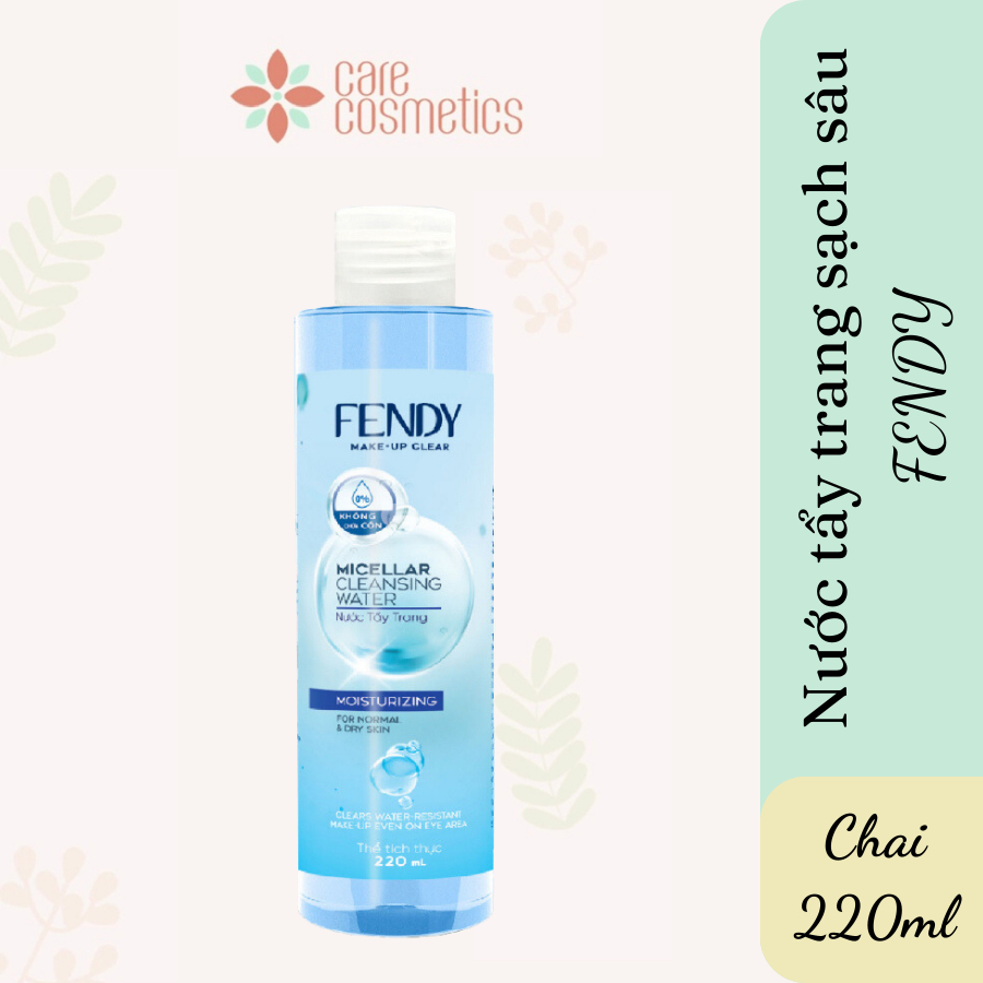 Nước tẩy trang Fendy Micellar Warter làm sạch sâu da thoáng mịn 220ml