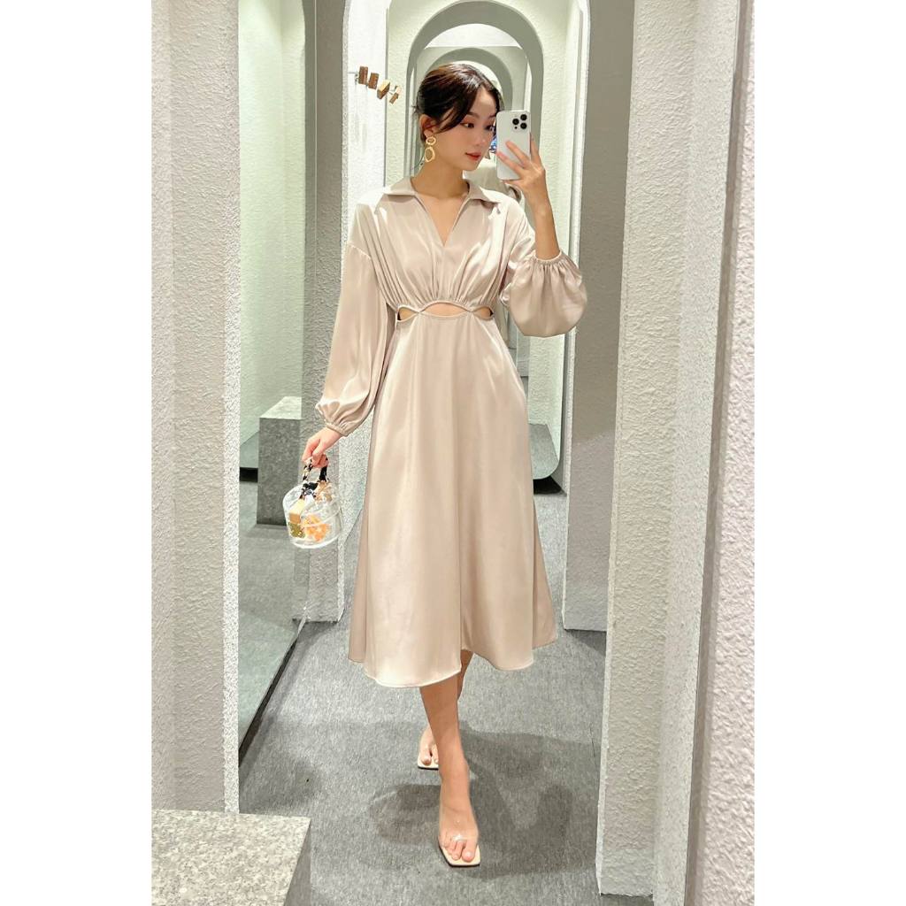 Đầm sơmi cut-out - Everluxe
