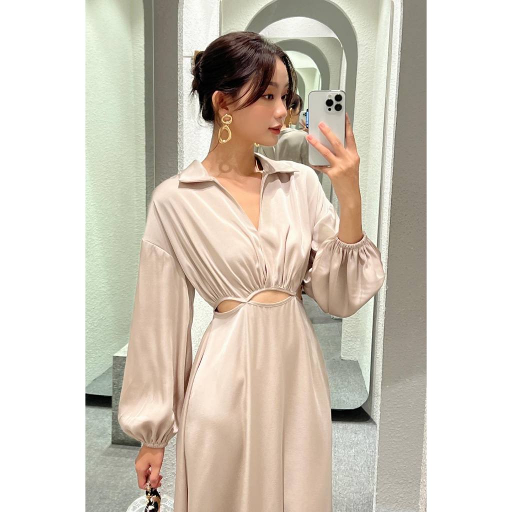 Đầm sơmi cut-out - Everluxe