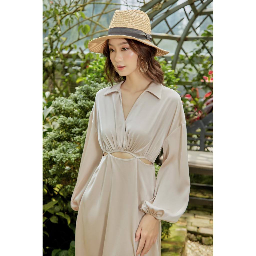 Đầm sơmi cut-out - Everluxe