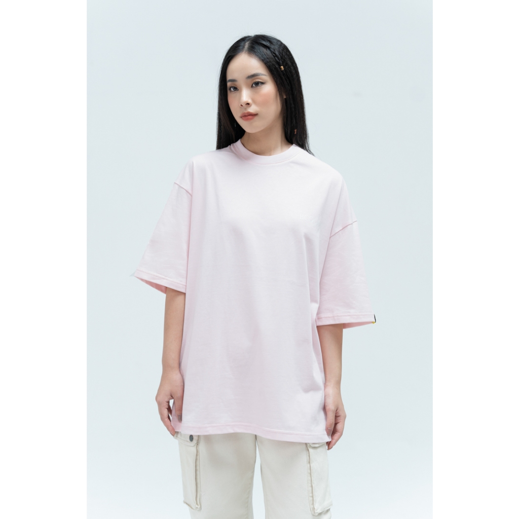 Áo Thun BOO Unisex Dáng Oversize Vải Cotton Cao Cấp In Logo BOOLAAB