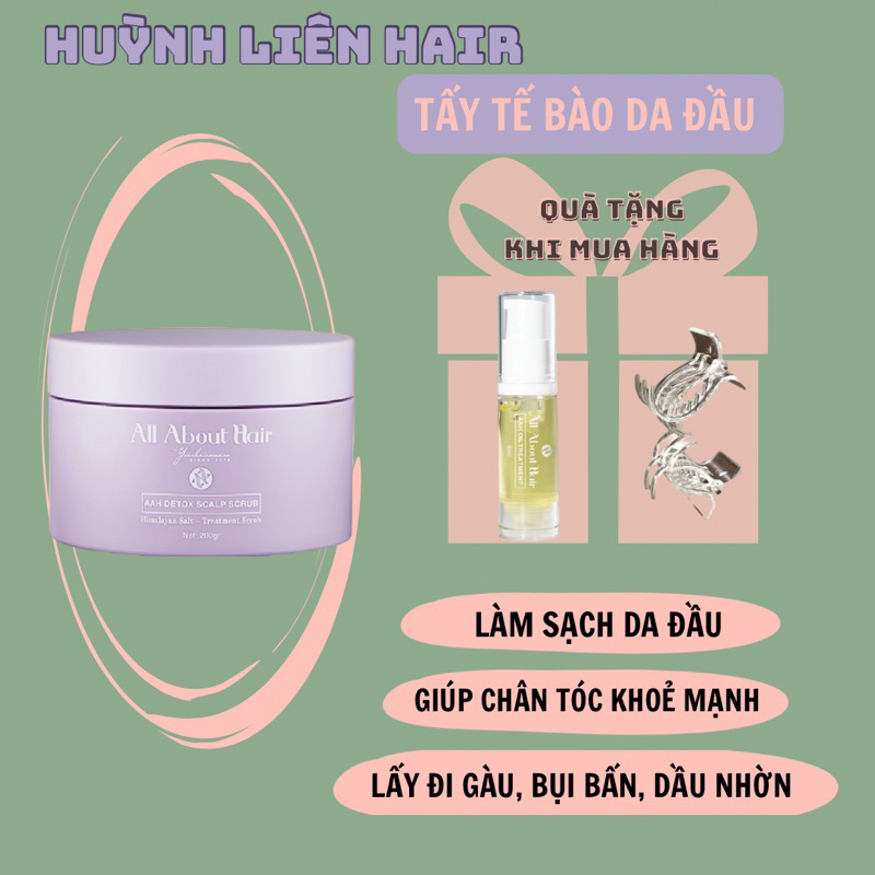 Tẩy Tế Bào Da Đầu - AHH SCALP SCRUB . Giúp Làm Sạch Dầu Thừa, Sợi Bả Nhờn, Mảng Bám