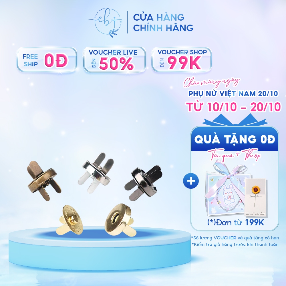 Nút Hít, Nút Gài Nam Châm 14mm & 18mm Phụ kiện Làm Túi Handmade - Túi Ví Nữ