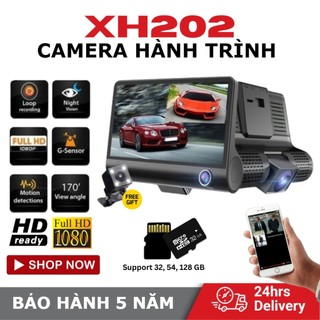 🌟NEW 2023 🌟XH202 3in1 Camera hành trình ô tô DVR HD 1080P 170 Máy ghi chu kỳ góc rộng G-Sensor 3 IN 1 Dashcam S