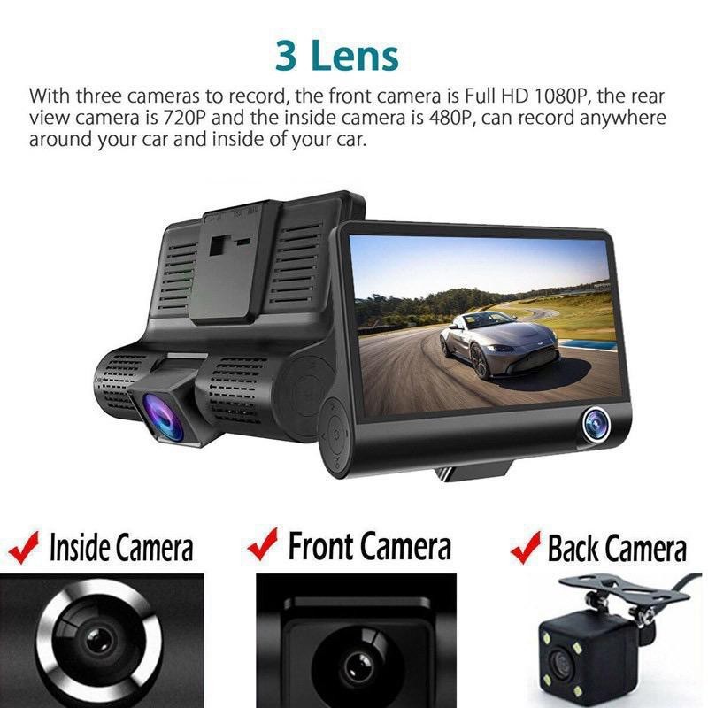 🌟NEW 2023 🌟XH202 3in1 Camera hành trình ô tô DVR HD 1080P 170 Máy ghi chu kỳ góc rộng G-Sensor 3 IN 1 Dashcam S | BigBuy360 - bigbuy360.vn