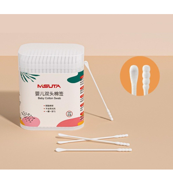 Tăm bông Misuta đa năng, tăm bông vệ sinh lấy ráy tai cho bé sơ sinh