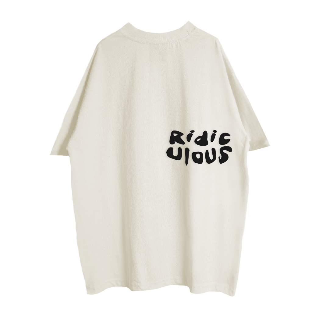 Áo thun UNISEX RIDICULOUS - OTHER COSMOS KREAM-BLACK, vải thun 2 chiều 99% cotton 250gsm