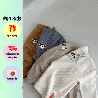 Áo len tăm gân mềm mịn hoạ tiết con cún đáng yêu cho bé trai , bé gái từ 9-21kg AMĐ32