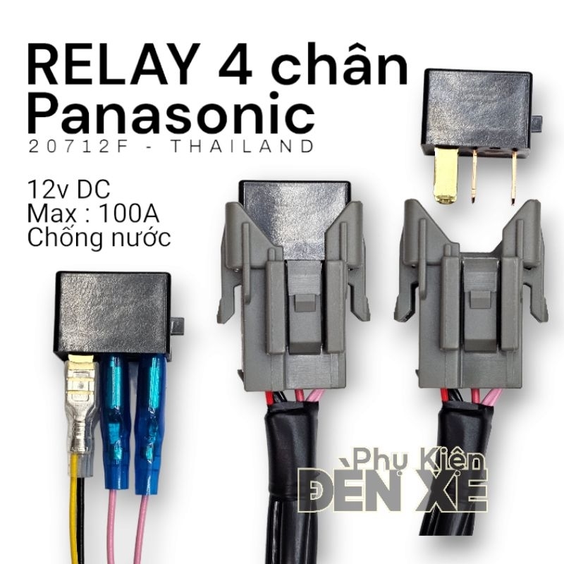 Relay Panasonic 4 chân , chống nước , max 100A . Sản xuất ThaiLand