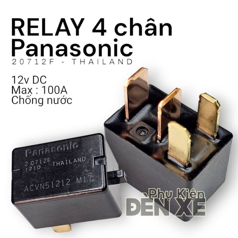 Relay Panasonic 4 chân , chống nước , max 100A . Sản xuất ThaiLand