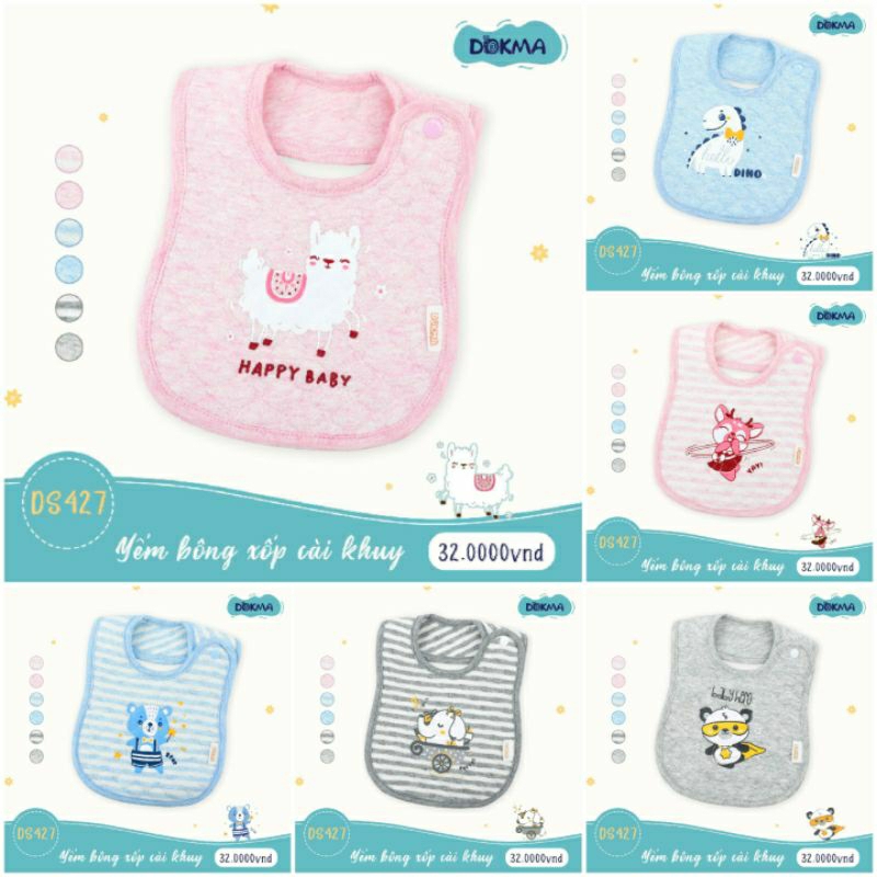 YẾM COTTON CÀI KHUY CHO BÉ DOKMA